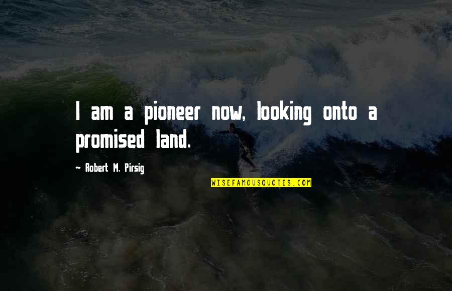 Ntanet Quotes By Robert M. Pirsig: I am a pioneer now, looking onto a