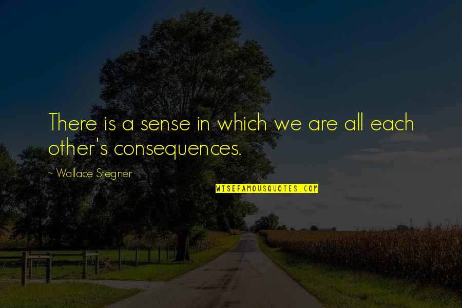 Ntil Para Quotes By Wallace Stegner: There is a sense in which we are
