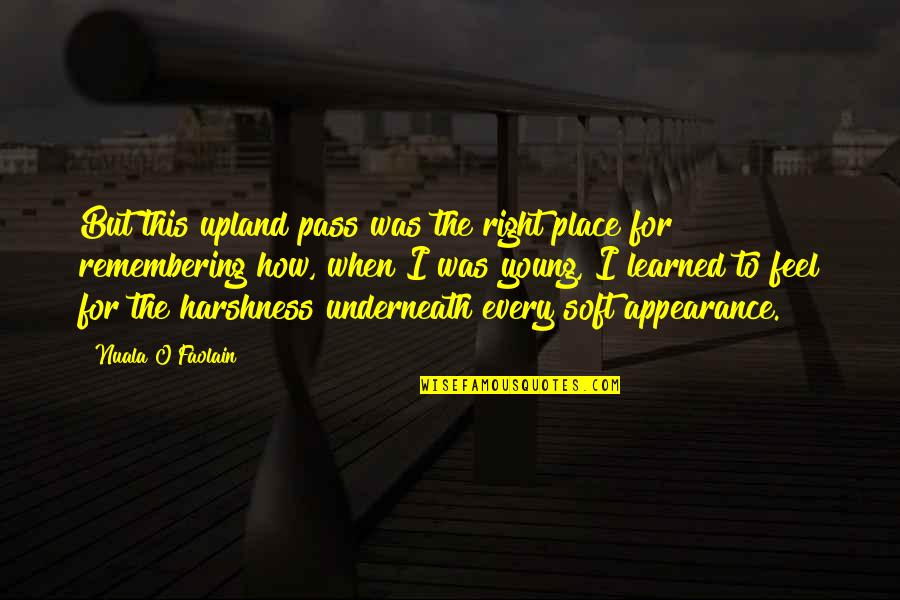 Nuala Quotes By Nuala O'Faolain: But this upland pass was the right place Nuala Quotes By Nuala O'Faolain: But this upland pass was the right place