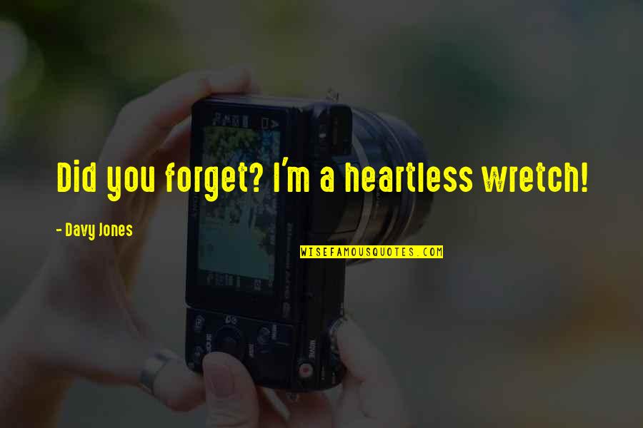 Nubian Quotes By Davy Jones: Did you forget? I'm a heartless wretch! Nubian Quotes By Davy Jones: Did you forget? I'm a heartless wretch!