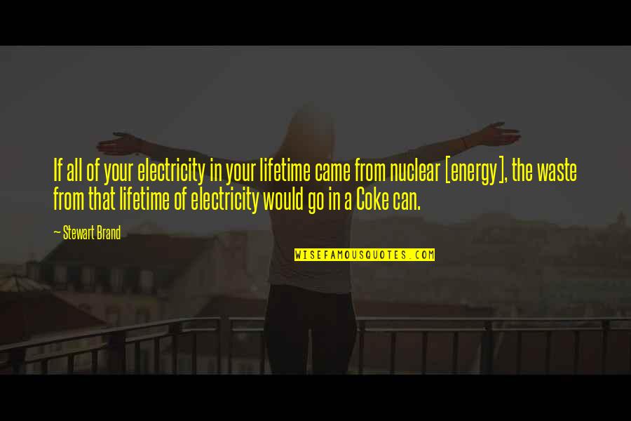 Nuclear Energy Quotes By Stewart Brand: If all of your electricity in your lifetime