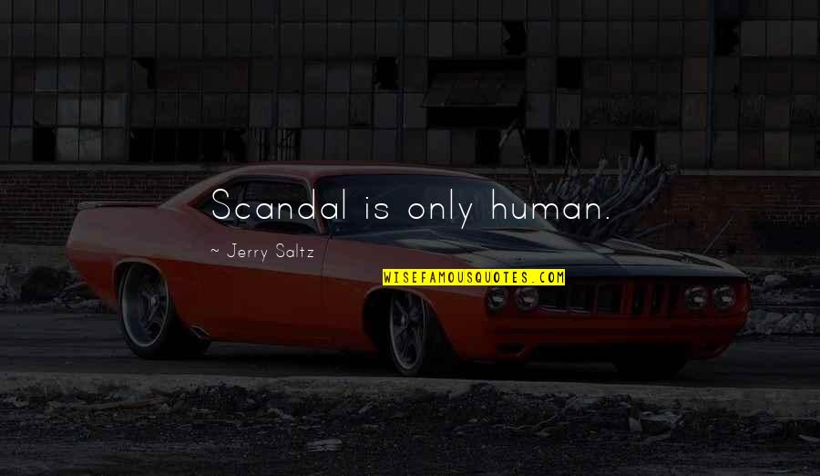 Nudge Nudge Wink Wink Quotes By Jerry Saltz: Scandal is only human.