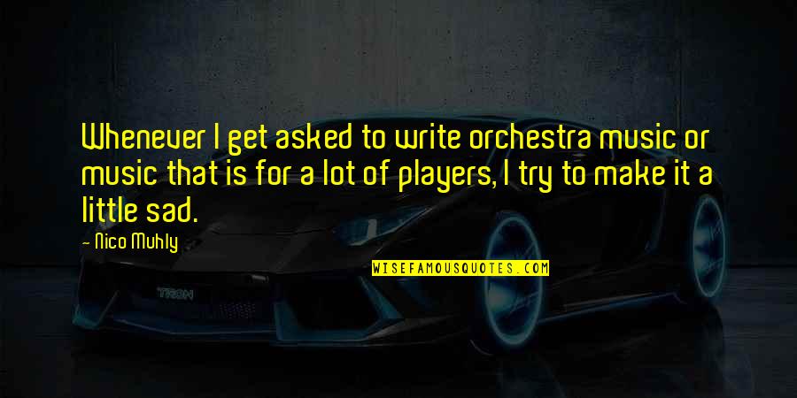 Nuguid Vs Ca Quotes By Nico Muhly: Whenever I get asked to write orchestra music