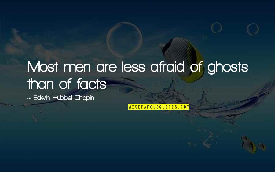 Nukem Pesticide Quotes By Edwin Hubbel Chapin: Most men are less afraid of ghosts than