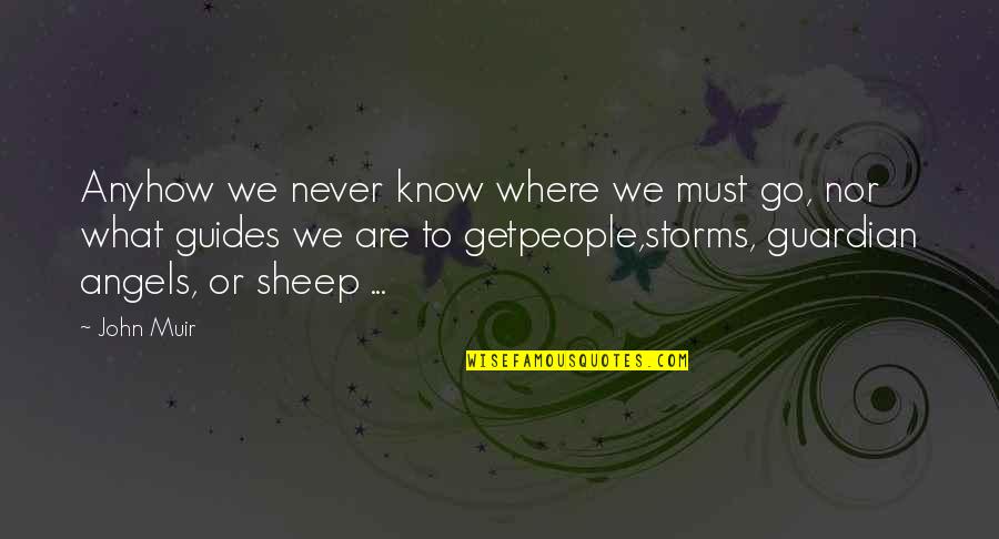 Nukie Thompson Quotes By John Muir: Anyhow we never know where we must go,