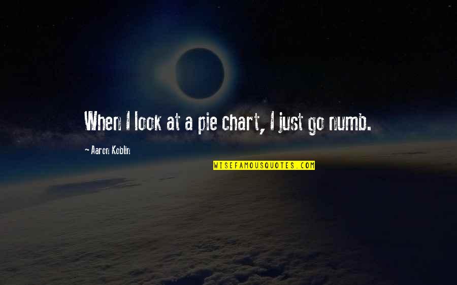 Numb'd Quotes By Aaron Koblin: When I look at a pie chart, I