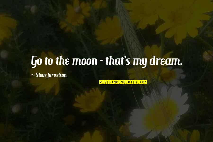 Number 15 Quotes By Steve Jurvetson: Go to the moon - that's my dream.