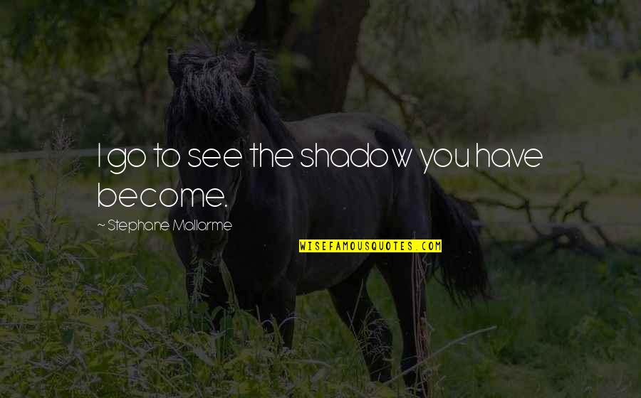Number Of Friends Quotes By Stephane Mallarme: I go to see the shadow you have Number Of Friends Quotes By Stephane Mallarme: I go to see the shadow you have
