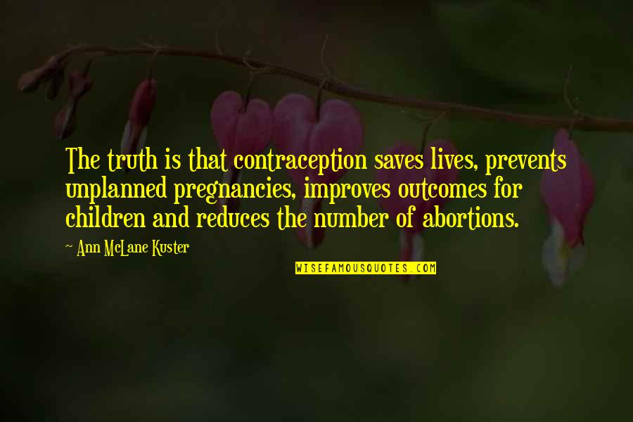 Number Of Quotes By Ann McLane Kuster: The truth is that contraception saves lives, prevents