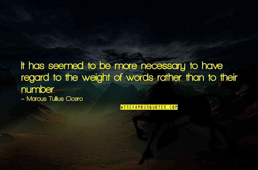 Number Of Words Without Quotes By Marcus Tullius Cicero: It has seemed to be more necessary to