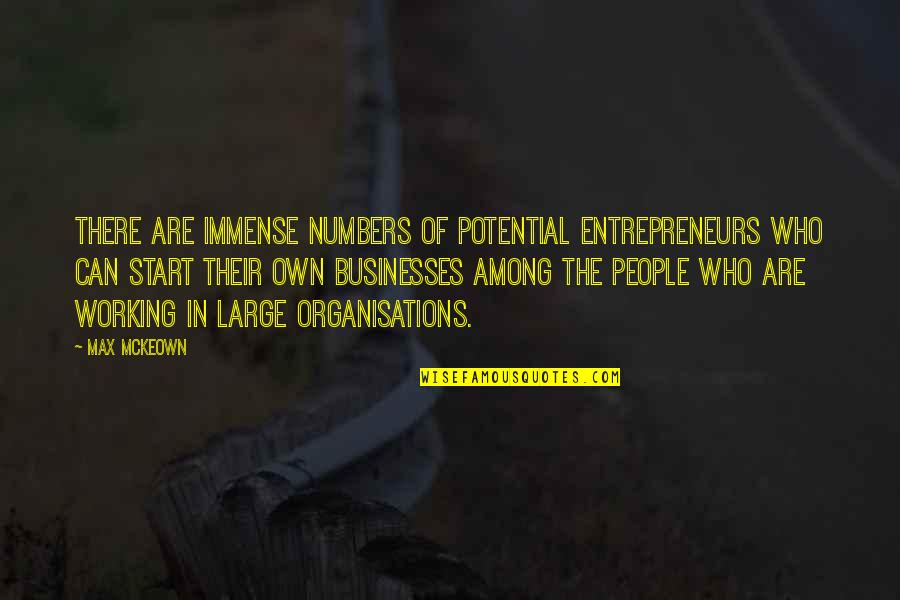 Numbers Quotes By Max McKeown: There are immense numbers of potential entrepreneurs who