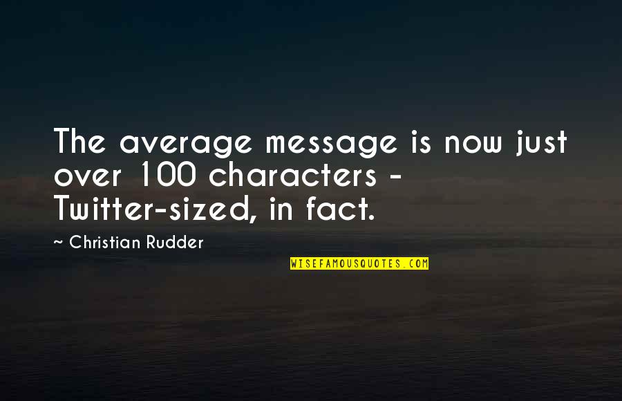 Numeiri Quotes By Christian Rudder: The average message is now just over 100