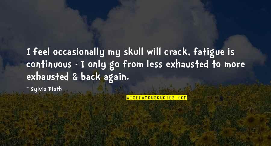 Numeste Sentimentul Quotes By Sylvia Plath: I feel occasionally my skull will crack, fatigue