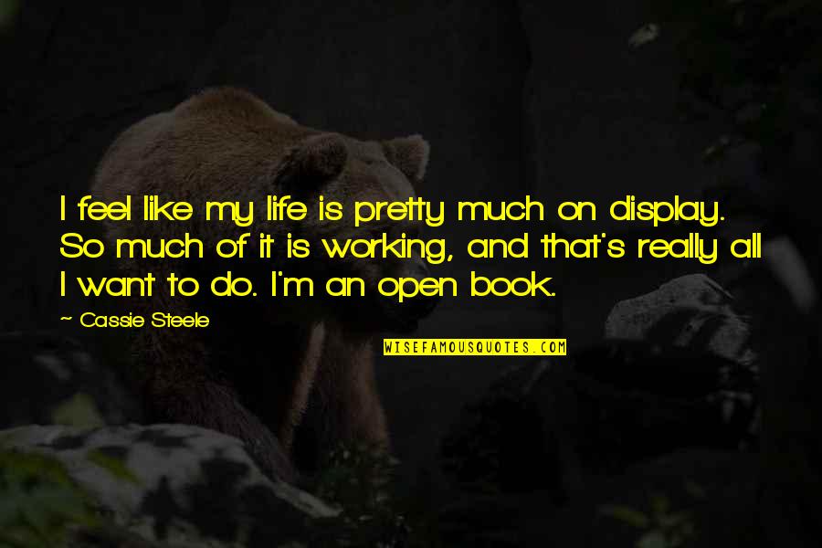 Nun Story Quotes By Cassie Steele: I feel like my life is pretty much Nun Story Quotes By Cassie Steele: I feel like my life is pretty much