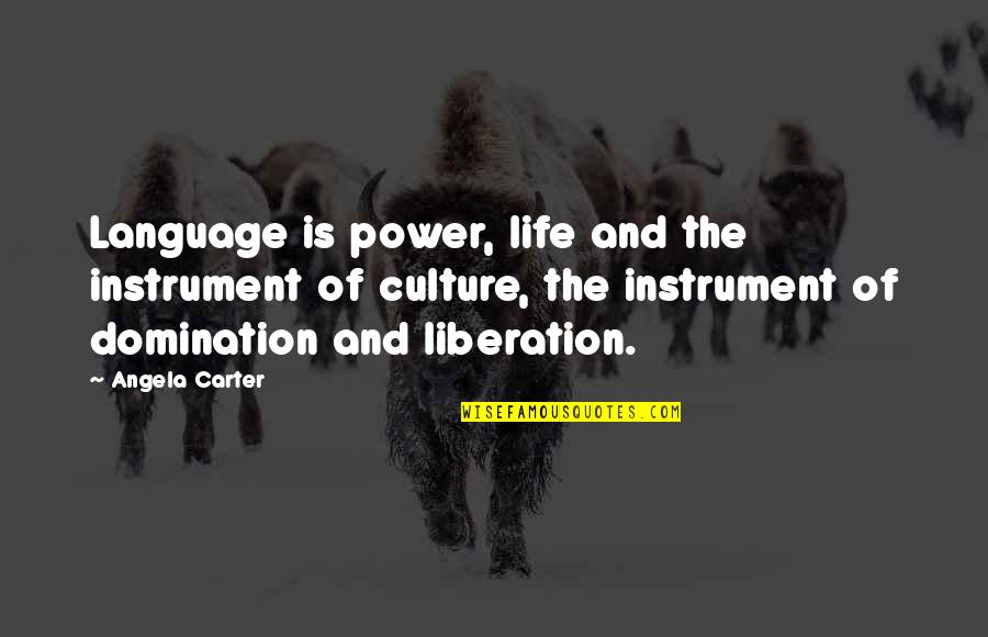 Nurse Charting Quotes By Angela Carter: Language is power, life and the instrument of