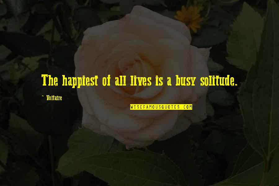 Nursery Decor Quotes By Voltaire: The happiest of all lives is a busy
