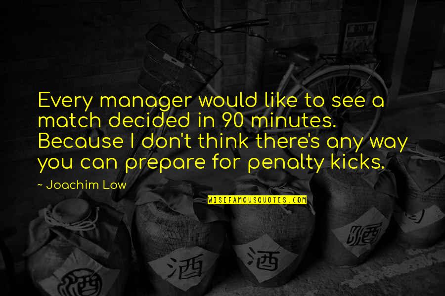 Nursing Mentorship Quotes By Joachim Low: Every manager would like to see a match