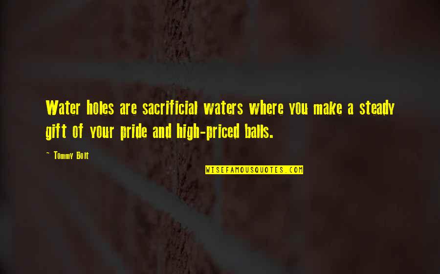 Nursing Professionalism Quotes By Tommy Bolt: Water holes are sacrificial waters where you make