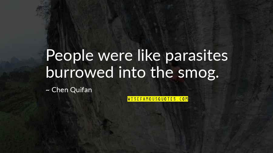 Nursing Student Motivation Quotes By Chen Quifan: People were like parasites burrowed into the smog.