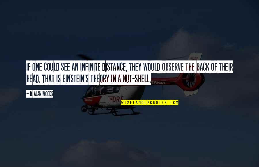 Nut Quotes By R. Alan Woods: If one could see an infinite distance, they