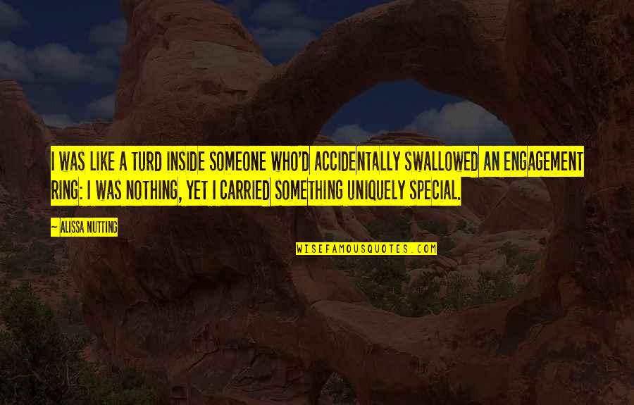 Nutting Quotes By Alissa Nutting: I was like a turd inside someone who'd Nutting Quotes By Alissa Nutting: I was like a turd inside someone who'd