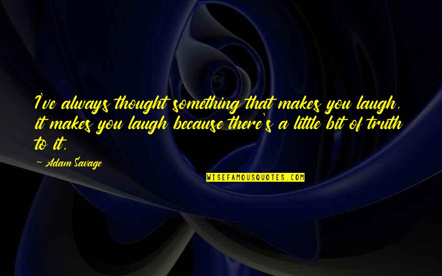 Nutuk Quotes By Adam Savage: I've always thought something that makes you laugh,