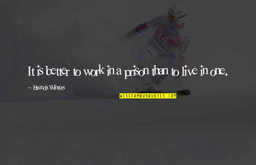 Nuweiba Map Quotes By Brenda Winters: It is better to work in a prison Nuweiba Map Quotes By Brenda Winters: It is better to work in a prison