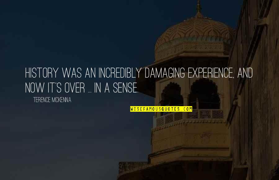Nvodoa Quotes By Terence McKenna: History was an incredibly damaging experience, and now