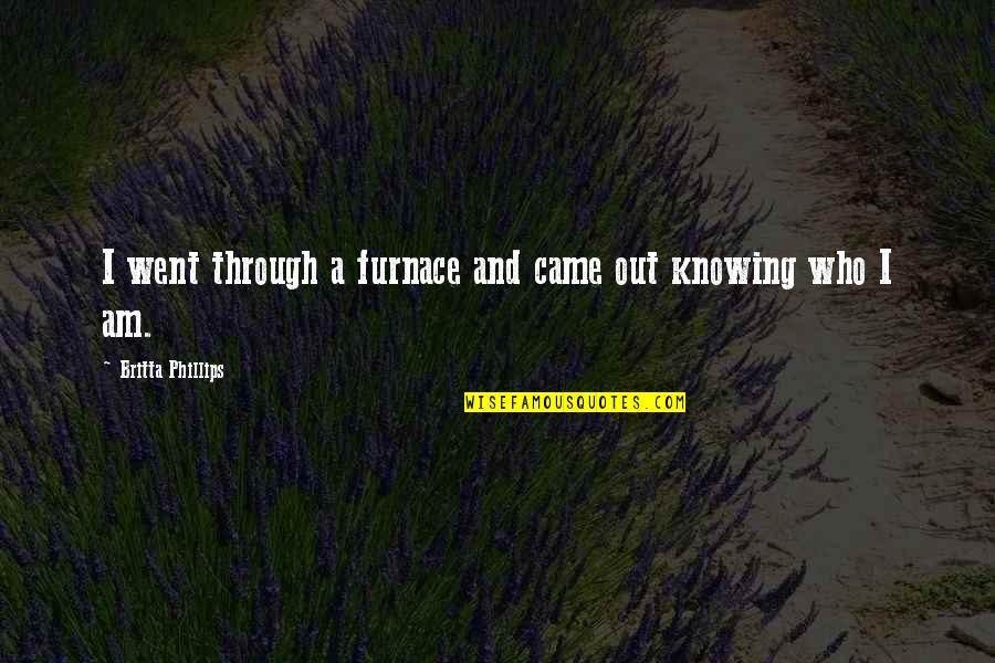 Nvr Camera Quotes By Britta Phillips: I went through a furnace and came out Nvr Camera Quotes By Britta Phillips: I went through a furnace and came out