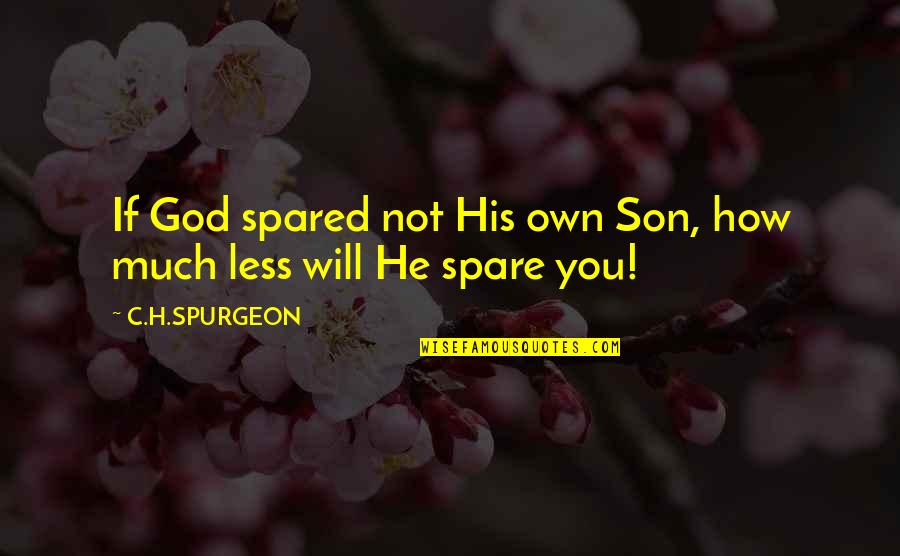 Nymphos Quotes By C.H.SPURGEON: If God spared not His own Son, how