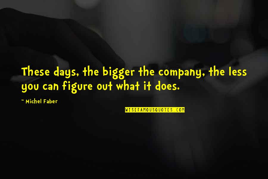 Nyse Mta Quote Quotes By Michel Faber: These days, the bigger the company, the less