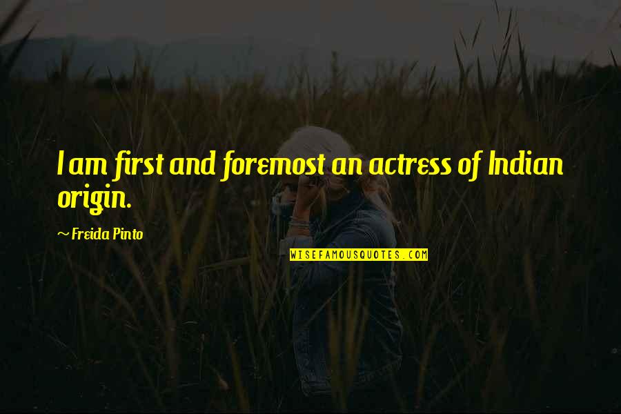 O Negative Blood Group Quotes By Freida Pinto: I am first and foremost an actress of O Negative Blood Group Quotes By Freida Pinto: I am first and foremost an actress of