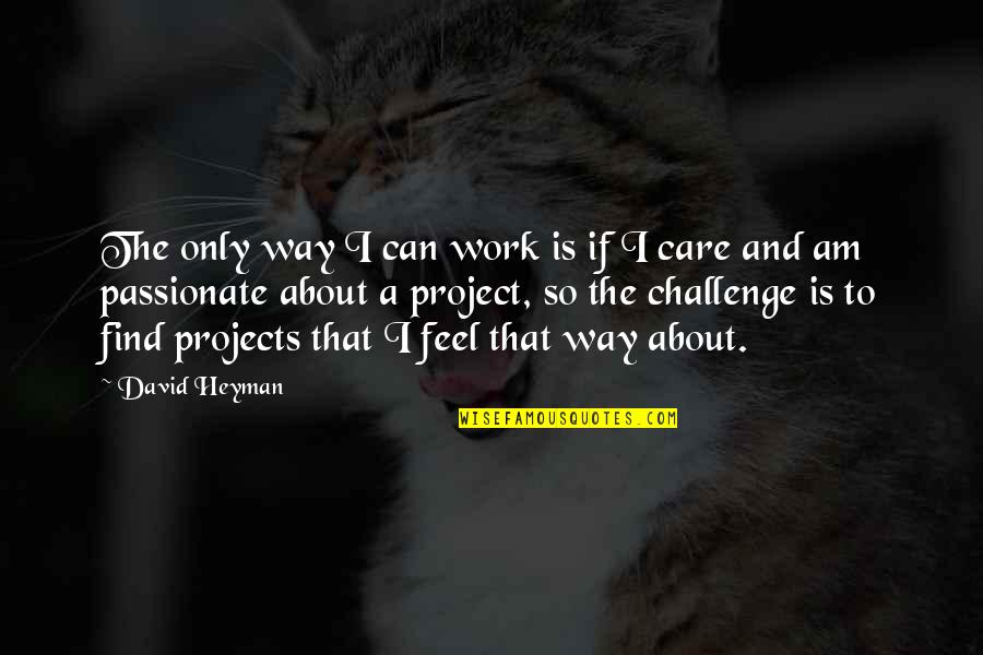 O8o8 Quotes By David Heyman: The only way I can work is if