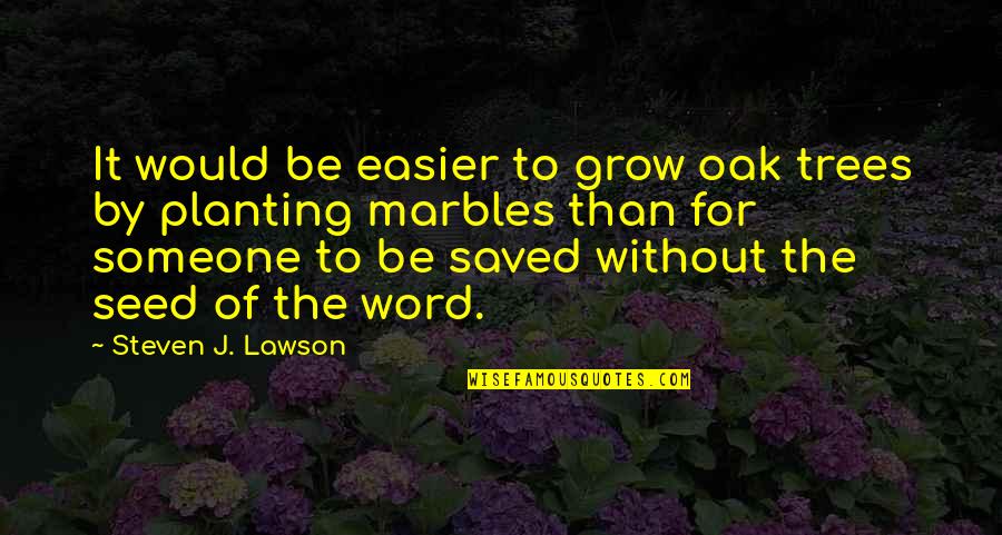 Oak Tree Quotes By Steven J. Lawson: It would be easier to grow oak trees