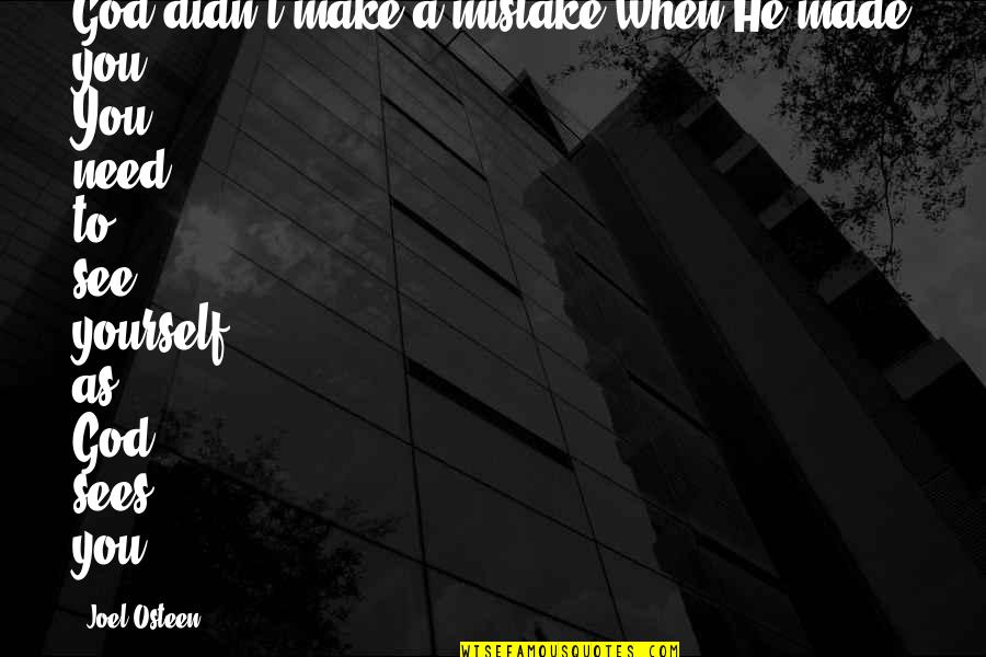 Oaksmith Silver Quotes By Joel Osteen: God didn't make a mistake when He made