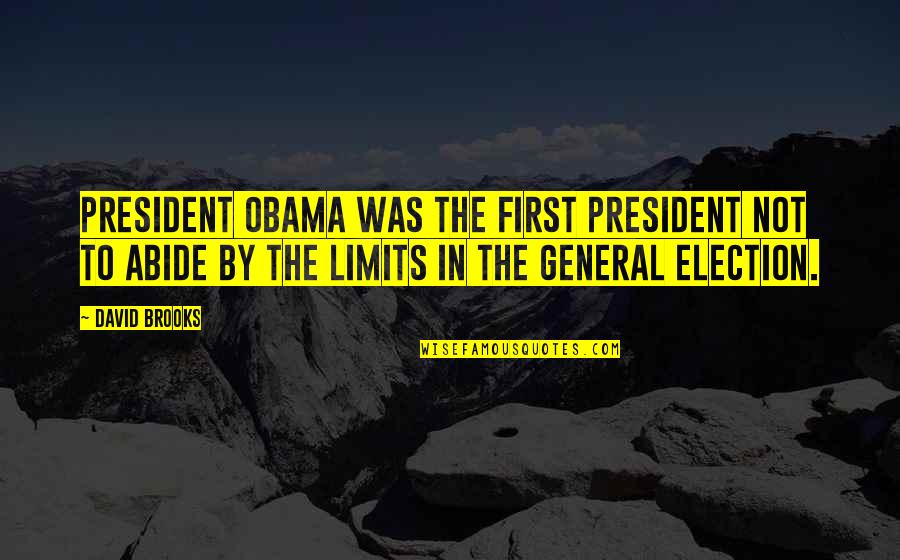 Obama Re Election Quotes By David Brooks: President Obama was the first president not to