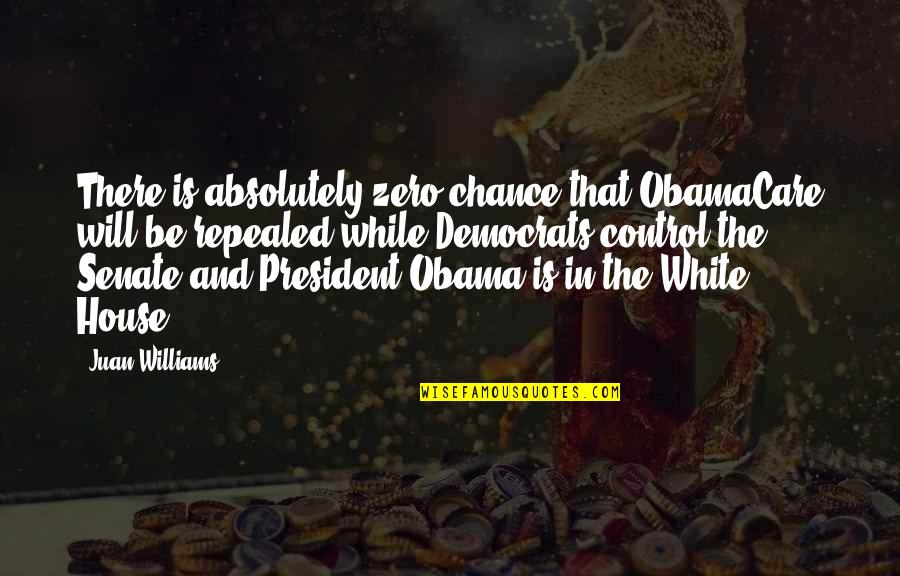 Obamacare's Quotes By Juan Williams: There is absolutely zero chance that ObamaCare will