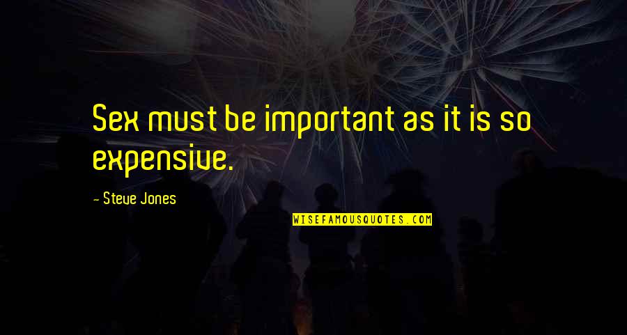 Obara Odi Quotes By Steve Jones: Sex must be important as it is so Obara Odi Quotes By Steve Jones: Sex must be important as it is so
