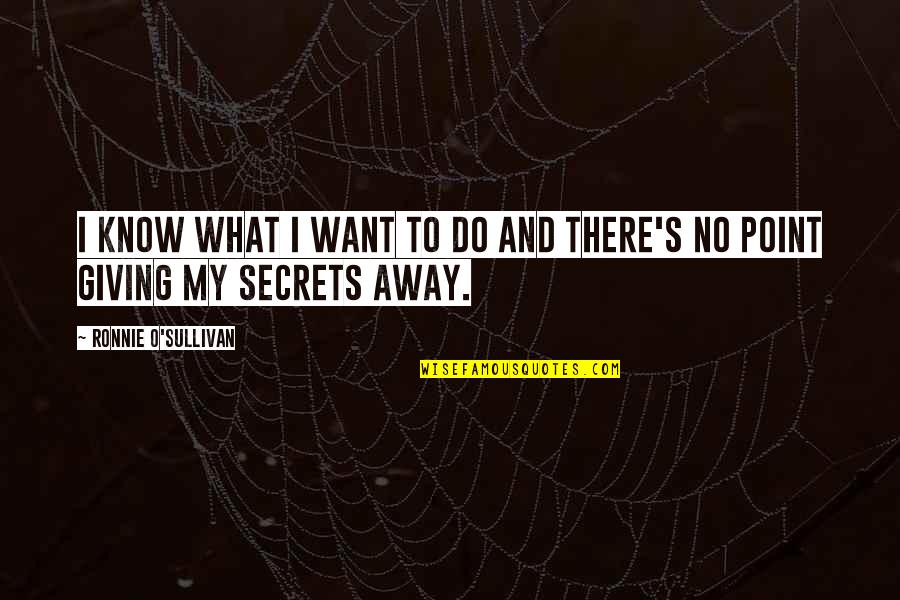 Oberweis Hours Quotes By Ronnie O'Sullivan: I know what I want to do and