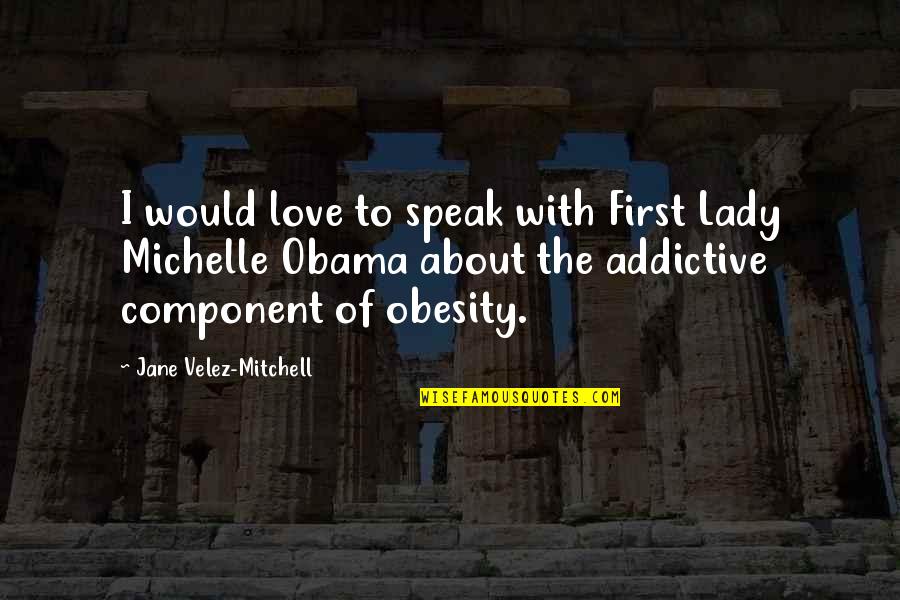 Obesity By Michelle Obama Quotes By Jane Velez-Mitchell: I would love to speak with First Lady
