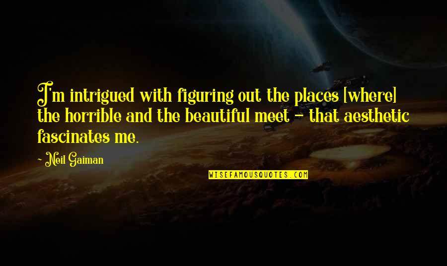 Obey Giant Quotes By Neil Gaiman: I'm intrigued with figuring out the places [where]