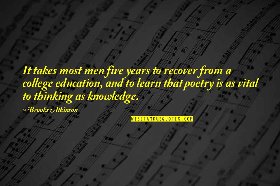Objectivism Love Quotes By Brooks Atkinson: It takes most men five years to recover Objectivism Love Quotes By Brooks Atkinson: It takes most men five years to recover