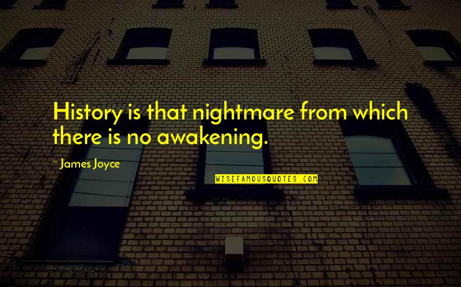 Objectivization Quotes By James Joyce: History is that nightmare from which there is