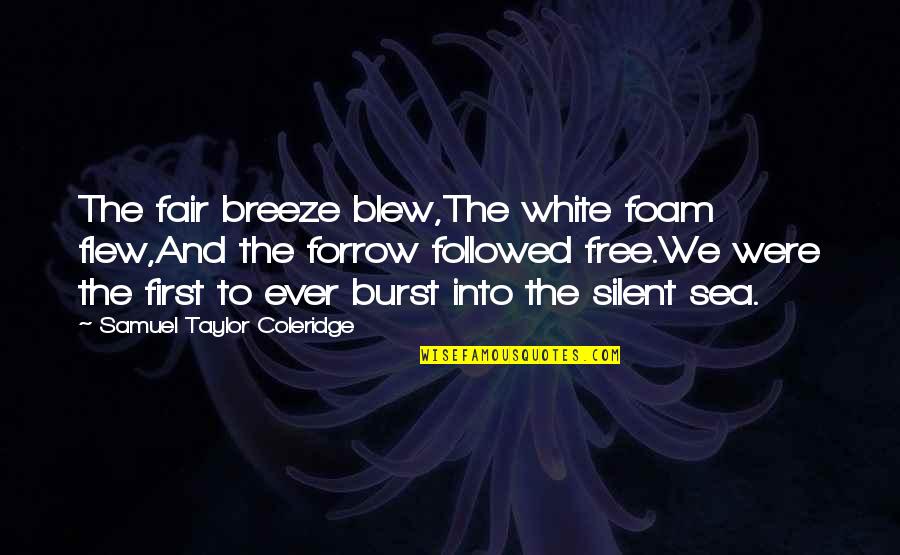 Obligate Mutualism Quotes By Samuel Taylor Coleridge: The fair breeze blew,The white foam flew,And the Obligate Mutualism Quotes By Samuel Taylor Coleridge: The fair breeze blew,The white foam flew,And the