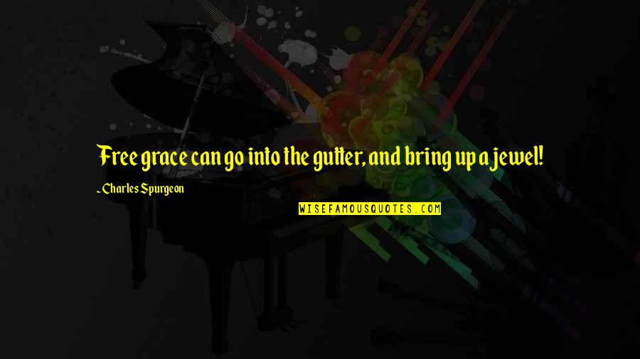 Obliquo Sinonimo Quotes By Charles Spurgeon: Free grace can go into the gutter, and