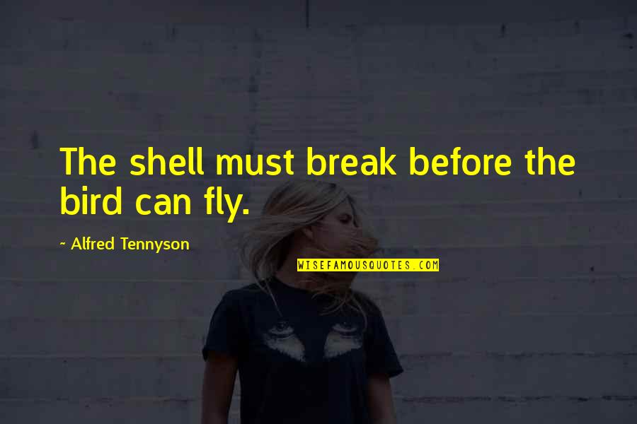 Oblongota Quotes By Alfred Tennyson: The shell must break before the bird can Oblongota Quotes By Alfred Tennyson: The shell must break before the bird can