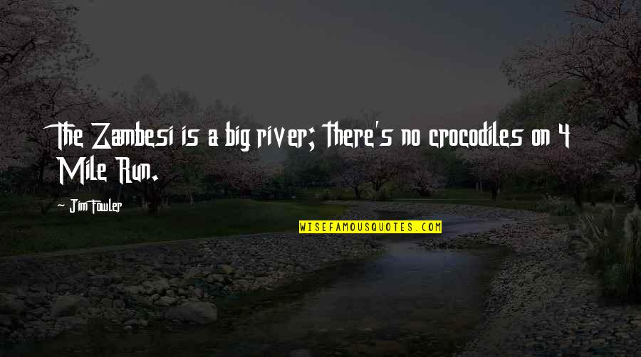 Obrist Closures Quotes By Jim Fowler: The Zambesi is a big river; there's no