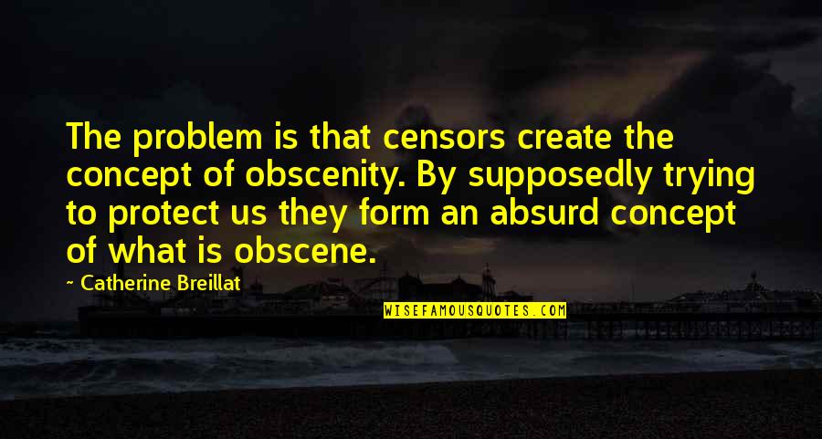 Obscene Quotes By Catherine Breillat: The problem is that censors create the concept