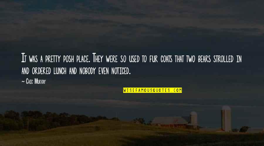 Obscenity Laws Quotes By Chic Murray: It was a pretty posh place. They were