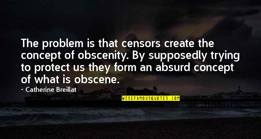 Obscenity Quotes By Catherine Breillat: The problem is that censors create the concept